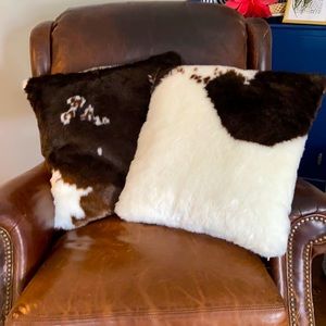 Great faux cow print pillows!